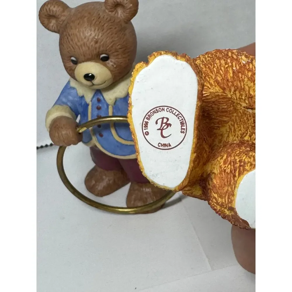 Vintage 1996 Bronson Collectibles Porcelain Lot of 2 Circus & Town Country Bear